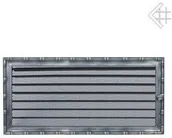 Akcesoria kominkowe - Kratki.pl Kratka kominkowa galwanizowana DIANA srebrna 17x37 z żaluzją 6674-898A - miniaturka - grafika 1