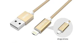 Unitek Mobile HYBRID microUSB/Lightning Gold - Adaptery i przejściówki - miniaturka - grafika 3
