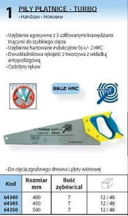 Proline Piła płatnica Turbo 7/400 zębów 64340 - Piły ręczne - miniaturka - grafika 2