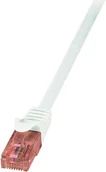 Kable miedziane - LogiLink Kabel sieciowy CQ2021U CAT 6 U/UTP AWG 24/7 RJ45 0.50 m Biały - miniaturka - grafika 1