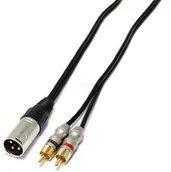 Akcesoria car audio - Cablematic cablem atic kabel audio stereo wtyczka XLR 3-pin na złącze RCA 2 m PN20081418200123440 - miniaturka - grafika 1