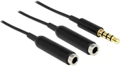 Kable - Delock Kabel audio Jack 65575 [1x Złącze męskie jack 3 5 mm 2x Złącze żeńskie jack 3 5 mm] 0.25 m czarny - miniaturka - grafika 1