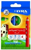 Przybory szkolne - Lyra Kredki Groove triple 6 sztuk Fila - miniaturka - grafika 1