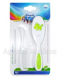 Canpol babies Szczotka do włosów z grzebykiem 2/417 - 1 szt. - Szczotki i grzebienie do włosów - miniaturka - grafika 2