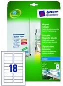 Artykuły biurowe - Avery Zweckform Magnetyczne znaki samoprzylegające; A4, 5 ark./op., 78 x 28 mm, - miniaturka - grafika 1