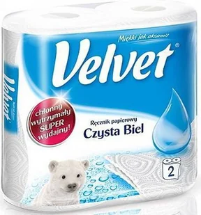 Velvet Care Ręcznik papierowy VELVET Czysta biel, 2 rolki - Ręczniki papierowe Velvet Care Ręcznik papierowy VELVET Czysta biel, 2 rolki - Ręczniki papierowe - miniaturka - grafika 2