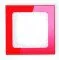 Klawisze i ramki - Karlik Ramka pojedyncza efekt szkła czerwona/biały 17-0-DRS-1 - miniaturka - grafika 1