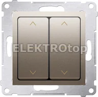 Wyłączniki światła i elektryczne - Kontakt Simon DZW2.01/44 Łącznik żaluzjowy podwójny. W komplecie z pierścieniem - miniaturka - grafika 1