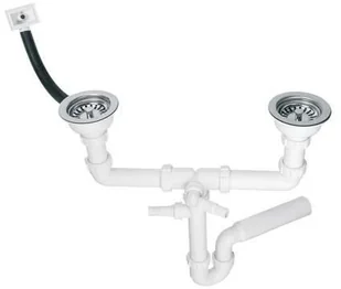 McAlpine syfon zlewozmywakowy rurowy podw. 3,5" z podł. pralki/zmyw. z przel. (HC7HC12R-POL1) - Syfony - miniaturka - grafika 3