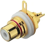 Złącza, przejściówki, adaptery - Monacor Gniazda montażowe RCA T-710GI - miniaturka - grafika 1