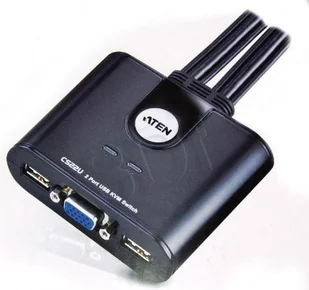 Aten KVM 2 / 1 CS-22U USB- pilot zintegrowane kable - Przełączniki KVM - miniaturka - grafika 5
