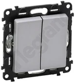 Wyłączniki światła i elektryczne - Legrand Valena Life Łącznik świecznikowy - 10 AX Aluminium - 752305 - miniaturka - grafika 1