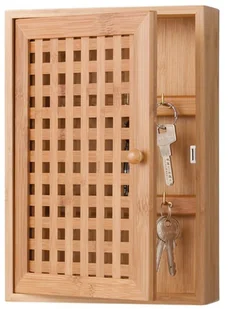 ZELLER Wieszak na klucze - szafka bambusowa - Meble do przedpokoju - miniaturka - grafika 2