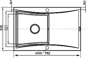 Pyramis Softline 070002101 - Zlewozmywaki - miniaturka - grafika 2