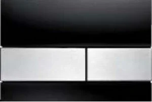 TECE Square Przycik spłukujący ze szkła, czarny/stal szczotkowana 9.240.806 - Przyciski spłukujące - miniaturka - grafika 3