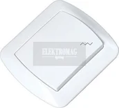 Wyłączniki światła i elektryczne - Kontakt Simon Wyłącznik ścienny Akord schodowy AW6/11 biały - miniaturka - grafika 1