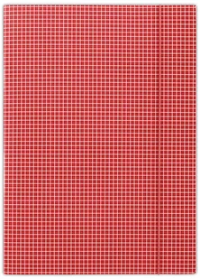 Donau Teczka z gumką karton, A4, 400gsm, 3-skrz., czerwona w kratę FEP04 - Teczki i skoroszyty - miniaturka - grafika 3