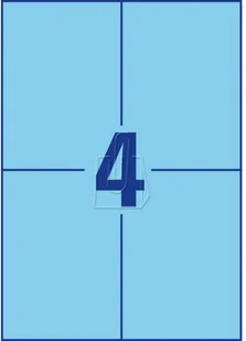 Avery Zweckform Etykiety kolorowe trwałe Zweckform niebieskie 105 x 148mm 100 ark./op. 345 - Etykiety samoprzylepne i bloki etykiet - miniaturka - grafika 2