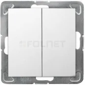 Wyłączniki światła i elektryczne - Ospel Łącznik schodowy + jednobiegunowy - ŁP-9Y/M/00 - miniaturka - grafika 1