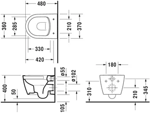 Duravit Me by Strack 2530090000 - Miski WC - miniaturka - grafika 2