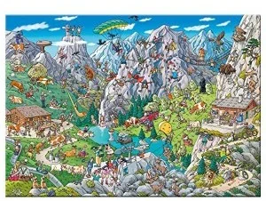 Heye 1000 EL. Szalona wyprawa w góry 406799 - Puzzle - miniaturka - grafika 2