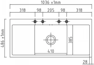 SystemCeram Mera Middle 50730123 - Zlewozmywaki - miniaturka - grafika 2