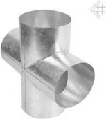 Kominy i akcesoria - Kratki.pl Czwórnik fi 100 CZ100 - miniaturka - grafika 1