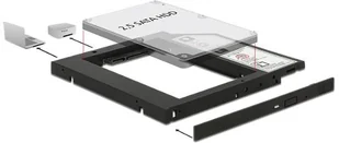 Delock Ramka montażowa Slim SATA 5.25" -> 2.5" SLIM 9.5mm (HDD/SSD w miejsce CD) 62669 - Tuning komputera - akcesoria - miniaturka - grafika 5