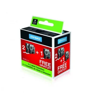 Dymo BUNDLE PACK 2+1 2010102 (3xS0720530 TAŚMA D1 12mm/7mb CZARNY/BIAŁY) 2010102 - Etykiety do drukarek - miniaturka - grafika 3