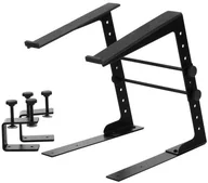 Części i akcesoria do laptopów - Pronomic LS-110 stojak na laptop, regulowana wysokość, z zaciskami mocującymi, idealny dla DJów i muzyków, wykonany ze stali, czarny 00032122 - miniaturka - grafika 1