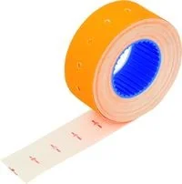 KW Trade Etykiety cenowe 26x16 Proste Pomarańczowe Dwurzędowe Rolka 700 szt. - Artykuły biurowe - miniaturka - grafika 2