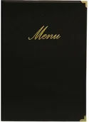 Wyposażenie lokali gastronomicznych - Securit Klasyczna Karta Menu Czarna | Format A5 MC-CRA5-BL - miniaturka - grafika 1