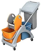 Wózki serwisowe - Splast Wózek podwójny z tworzywa sztucznego - linia TSK, z aluminiową rączką, pr (TSK-0006) - miniaturka - grafika 1