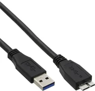 Kable USB - InLine A do kabla micro-B USB 3.0 (2 m) Czarny - miniaturka - grafika 1