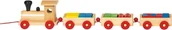 Klocki - Goki Drewniany pociąg z 16 klockami 55968 - miniaturka - grafika 1