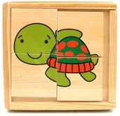 Klocki - Brimarex klocki drewniane Żółw - miniaturka - grafika 1