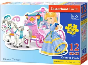 Castorland Puzzle MAXI Konturowe: Princess Carriage 12 - Puzzle - miniaturka - grafika 3