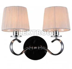 Candellux KINKIET nowoczesna LAMPA abażurowa Oprawa ścienna CLARA 22-21564 Chrom ecru - Lampy ścienne - miniaturka - grafika 2