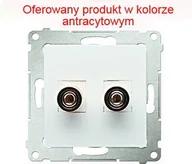 Gniazdka elektryczne - Kontakt Simon KONTAKT - Gniazdo głośnikowe Pojedyncze antracyt DGL2.01/48 SIMON54 - miniaturka - grafika 1