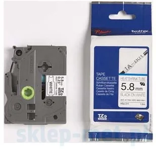 Brother Rurki termokurczliwe 5,8mm HSE211 czarne na białym - Papier do drukarek - miniaturka - grafika 2