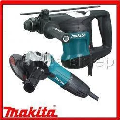 MAKITA HR3200C + 9557, młotko wiertarka + szlifierka 115mm - Zestawy elektronarzędzi - miniaturka - grafika 3