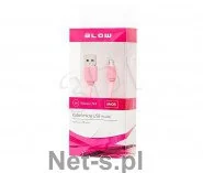 Blow Kabel USB microUSB1 m Różowy 66-065 - Kable USB - miniaturka - grafika 2