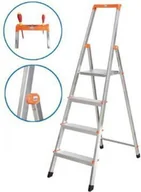 Drabiny - Krause Drabina aluminiowa wolnostojąca ze stopniami (3 stopnie) Solidy - miniaturka - grafika 1