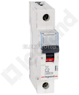 Legrand Wyłącznik nadprądowy S 301 C 2 1P 2 A 6 kA - 403427 - Wyłączniki światła i elektryczne - miniaturka - grafika 2