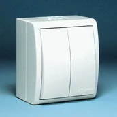 Wyłączniki światła i elektryczne - Kontakt Simon Kontakt- SA Łącznik świecznikowy/Podwójny IP44 AQW5/11 - miniaturka - grafika 1