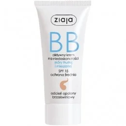 Ziaja BB Krem na niedoskonałości skóry tłustej i mieszanej SPF15 odcień opalony brzoskwiniowy 50 ml 7055271 - Kremy do twarzy - miniaturka - grafika 4