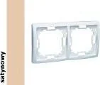 Kontakt Simon Ramka podwójna SIMON BASIC satyna - Wyłączniki światła i elektryczne - miniaturka - grafika 2