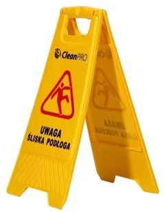 CleanPRO TABLICA STOJAK POTYKACZ UWAGA ŚLISKA PODŁOGA - Tablice BHP - miniaturka - grafika 2