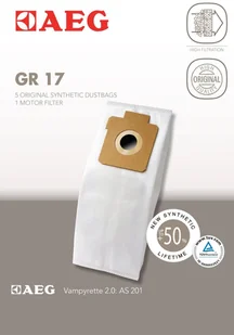 AEG GR17 oryginalnych worków do odkurzacza, pasuje do AEG Vampyrette 2.0 AS2..., A, Sonstige GR 17 - Worki do odkurzaczy - miniaturka - grafika 3