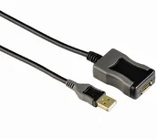 Kable USB - Hama przedłużacza Aktywny wtyczka A A złącze USB 2.0, 5 m, czarny - miniaturka - grafika 1